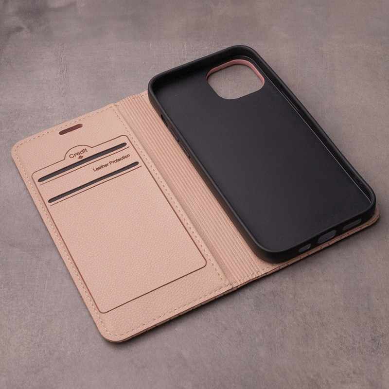 Viedtālruņa atveramais maciņš Samsung Galaxy A35 Smart Caro Beige