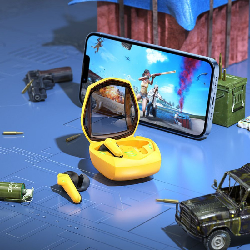 Bezvadu austiņas Bluetooth Earphones TWS EW28 Black, Yellow