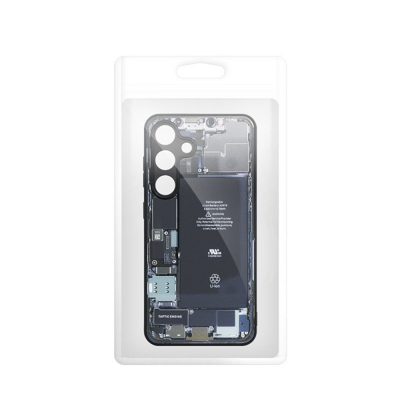 Viedtālruņa aizmugurējais vāciņš Samsung Galaxy A05S Tech Case design 2 Black, With Design