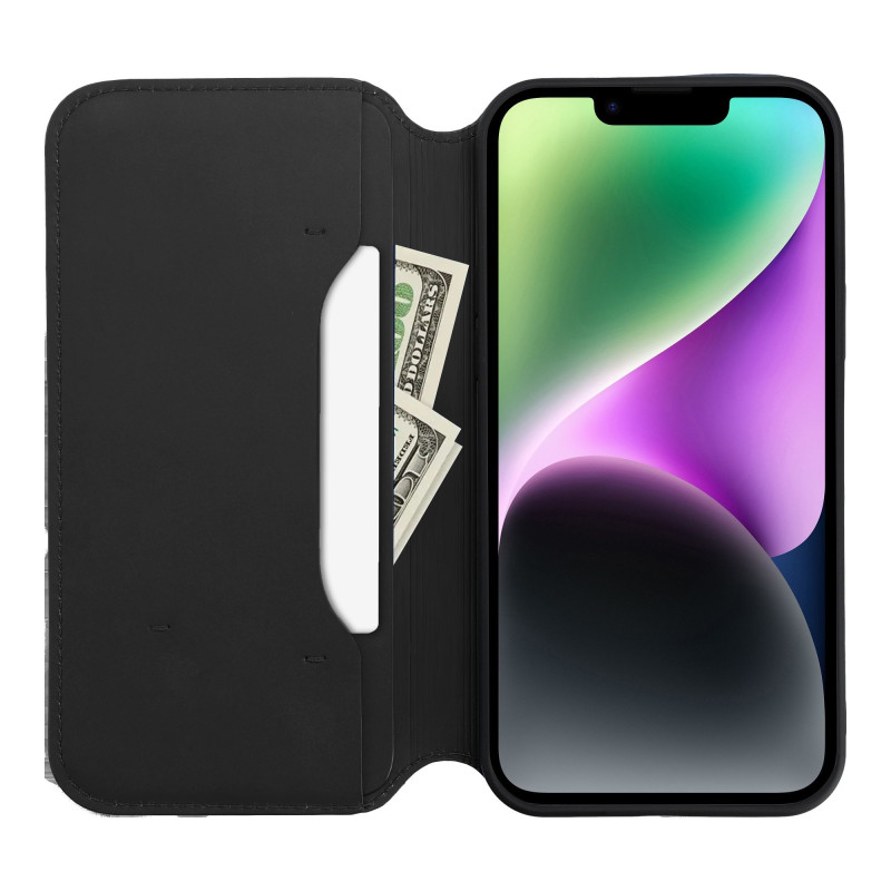 Viedtālruņa atveramais maciņš Samsung Galaxy A25 5G Dual Pocket Book Black