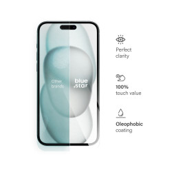 Viedtālruņa aizsargstikls Apple Iphone 15 Caurspīdīga