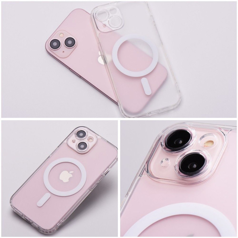 Viedtālruņa aizmugurējais vāciņš Apple iPhone 13 Frost Mag cover camera protection Transparent