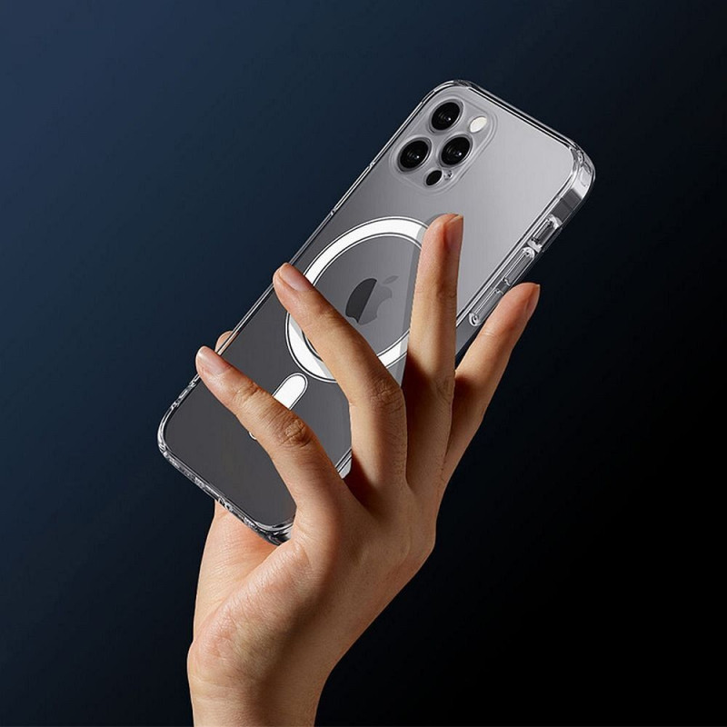 Viedtālruņa aizmugurējais vāciņš Apple iPhone 15 Pro Mag Cover Transparent