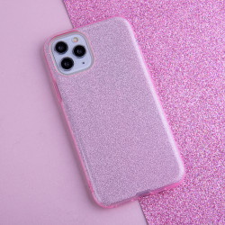 Viedtālruņa aizmugurējais vāciņš Apple iPhone 15 Pro Max Glitter 3 in 1 Pink