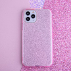 Viedtālruņa aizmugurējais vāciņš Apple iPhone 15 Pro Max Glitter 3 in 1 Pink
