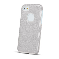 Viedtālruņa aizmugurējais vāciņš Apple iPhone 7 / 8 / SE 20 / SE 22 Glitter 3 in 1 Silver