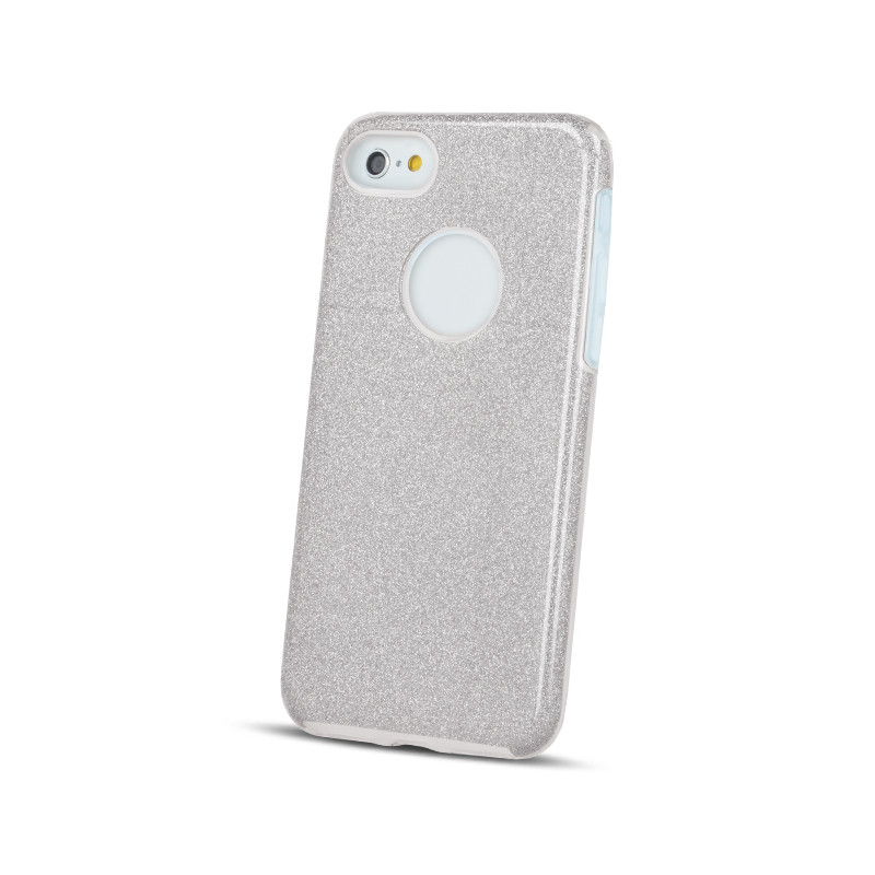 Viedtālruņa aizmugurējais vāciņš Apple iPhone 7 / 8 / SE 20 / SE 22 Glitter 3 in 1 Silver