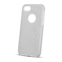 Viedtālruņa aizmugurējais vāciņš Apple iPhone 7 / 8 / SE 20 / SE 22 Glitter 3 in 1 Silver