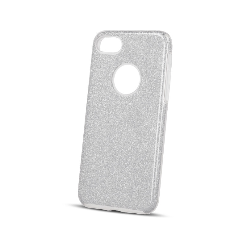 Viedtālruņa aizmugurējais vāciņš Apple iPhone 7 / 8 / SE 20 / SE 22 Glitter 3 in 1 Silver