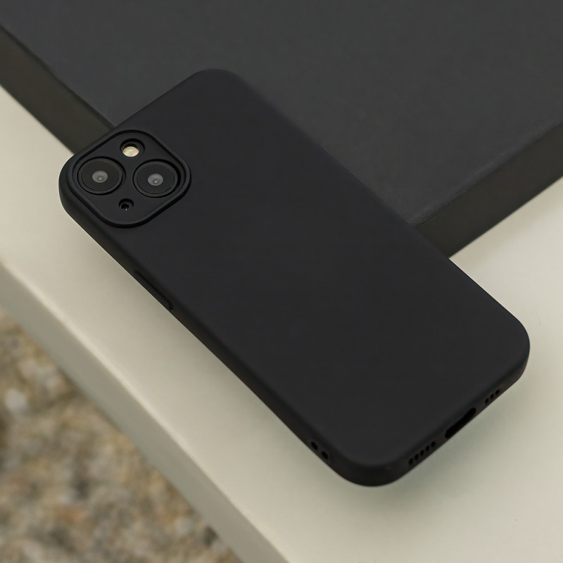 Viedtālruņa aizmugurējais vāciņš Apple Iphone 15 Plus Silicone case Black
