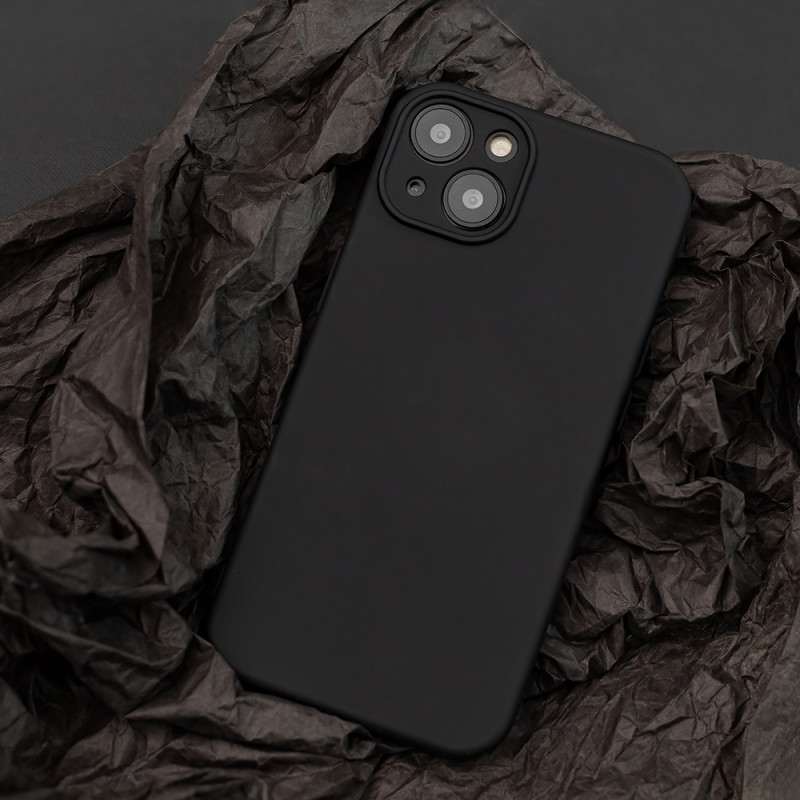 Viedtālruņa aizmugurējais vāciņš Apple Iphone 15 Plus Silicone case Black
