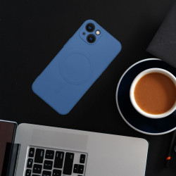 Viedtālruņa aizmugurējais vāciņš Samsung Galaxy S24 Ultra Silicon Mag case Blue