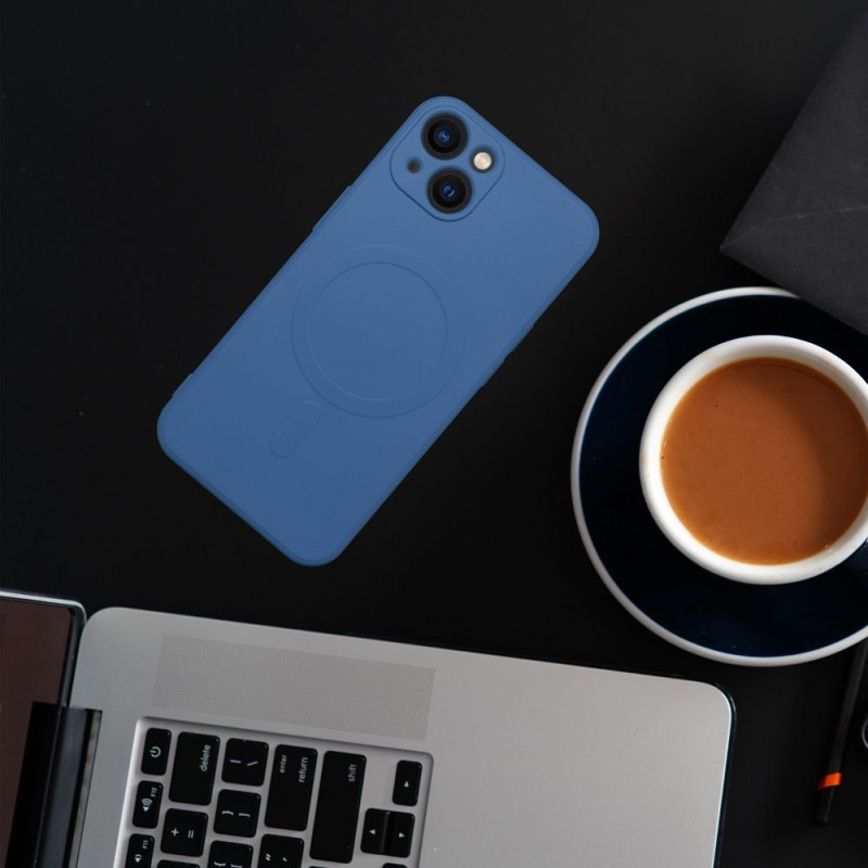 Viedtālruņa aizmugurējais vāciņš Samsung Galaxy S24 Ultra Silicon Mag case Blue