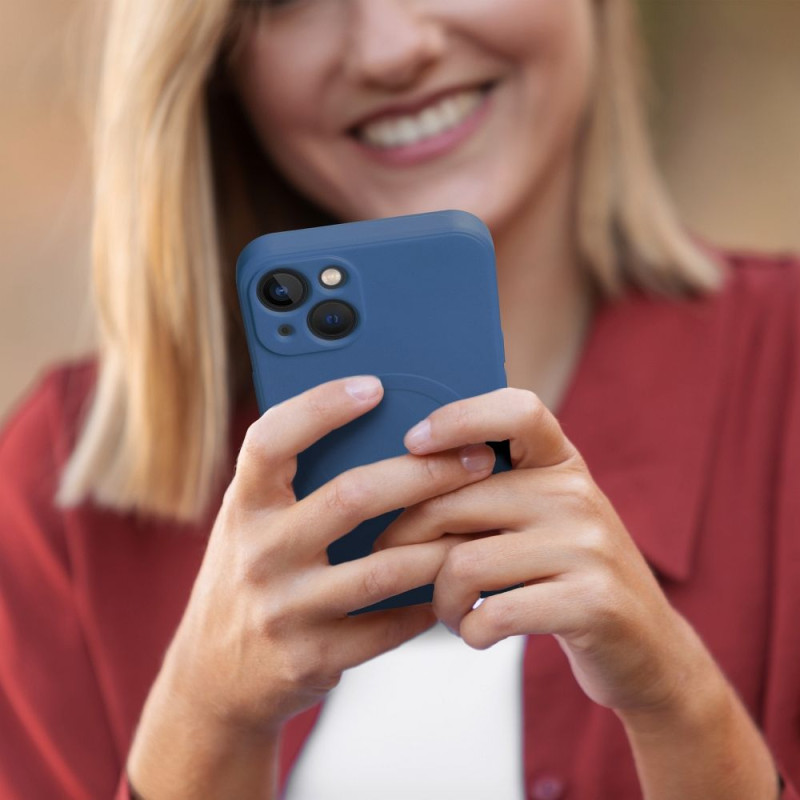 Viedtālruņa aizmugurējais vāciņš Samsung Galaxy S24 Ultra Silicon Mag case Blue