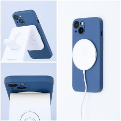 Viedtālruņa aizmugurējais vāciņš Samsung Galaxy S24 Ultra Silicon Mag case Blue