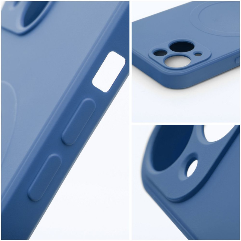 Viedtālruņa aizmugurējais vāciņš Samsung Galaxy S24 Ultra Silicon Mag case Blue