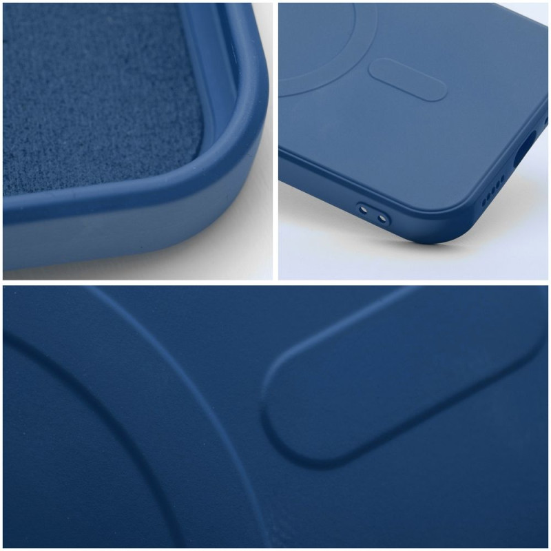 Viedtālruņa aizmugurējais vāciņš Samsung Galaxy S24 Ultra Silicon Mag case Blue