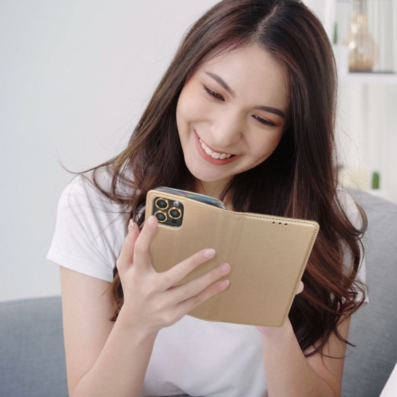 Viedtālruņa atveramais maciņš Samsung Galaxy S24 Plus Zelta
