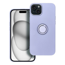 Viedtālruņa aizmugurējais vāciņš Apple Iphone 15 Plus Silicone Ring Violet