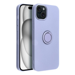 Viedtālruņa aizmugurējais vāciņš Apple Iphone 15 Plus Silicone Ring Violet