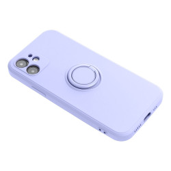 Viedtālruņa aizmugurējais vāciņš Apple Iphone 15 Plus Silicone Ring Violet