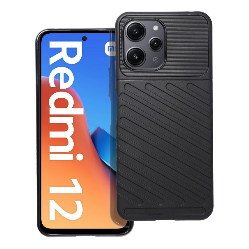 Viedtālruņa aizmugurējais vāciņš Xiaomi Redmi 12C Melna