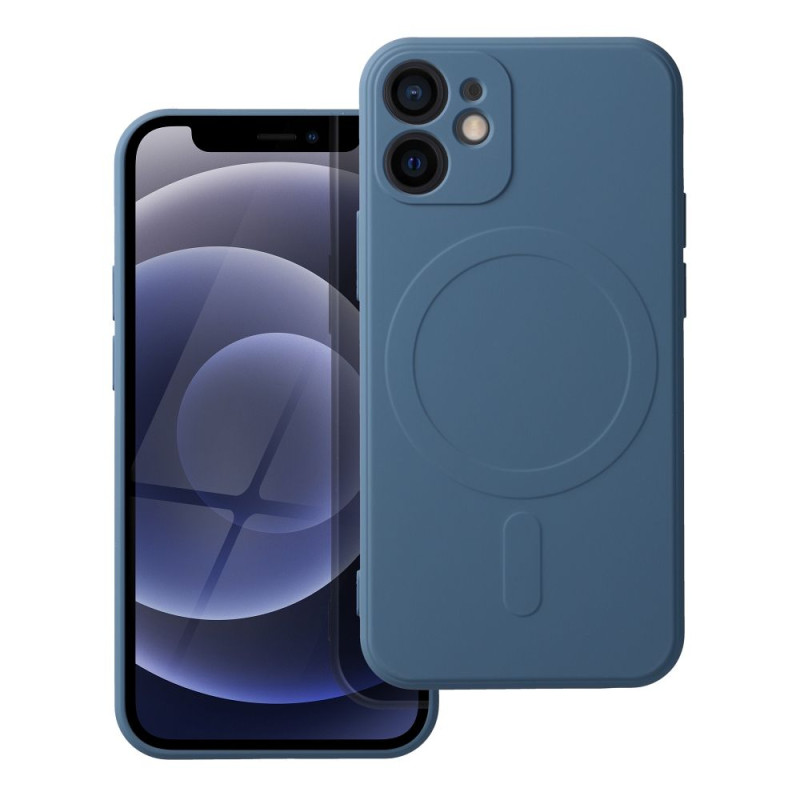 Viedtālruņa aizmugurējais vāciņš Apple iPhone 12 Mini Silicone Mag Blue