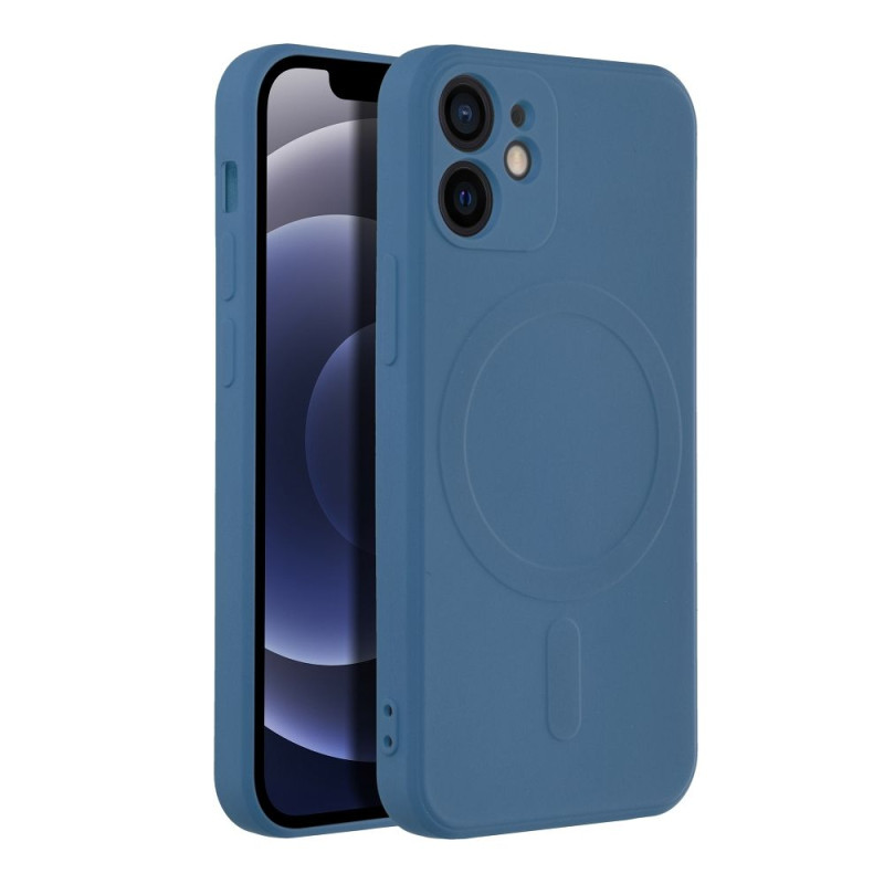 Viedtālruņa aizmugurējais vāciņš Apple iPhone 12 Mini Silicone Mag Blue