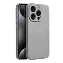 Viedtālruņa aizmugurējais vāciņš Apple iPhone 15 Pro Silicone Mag Grey