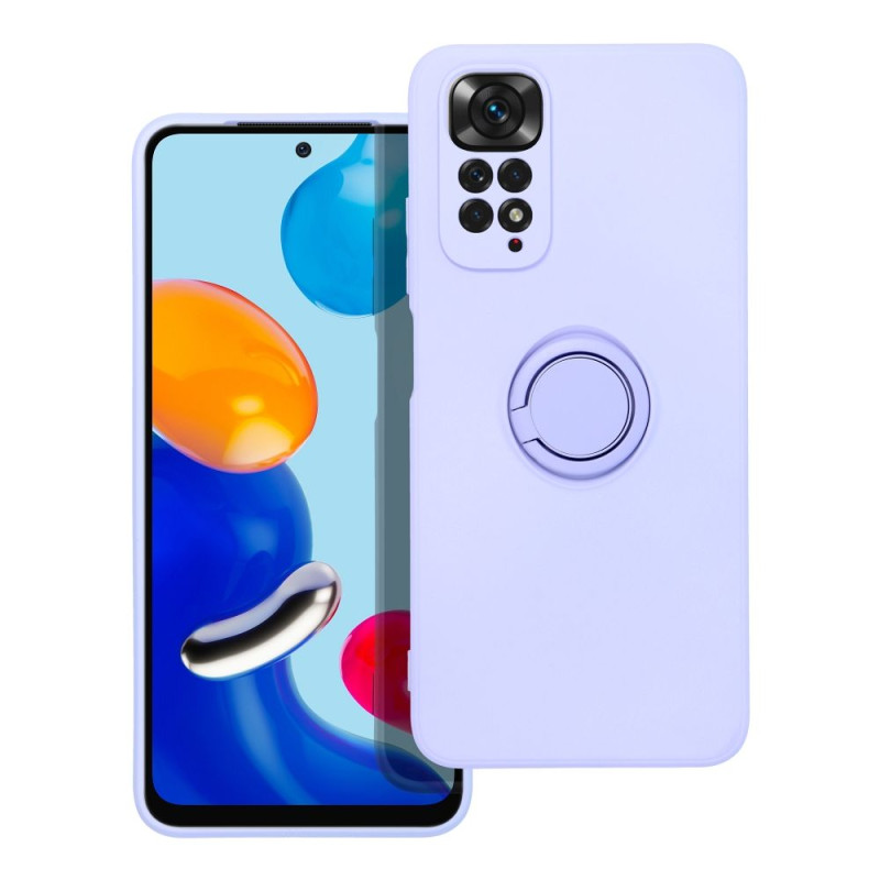 Viedtālruņa aizmugurējais vāciņš Xiaomi Redmi Note 11 5G / 11S 5G Silicone Ring Violet