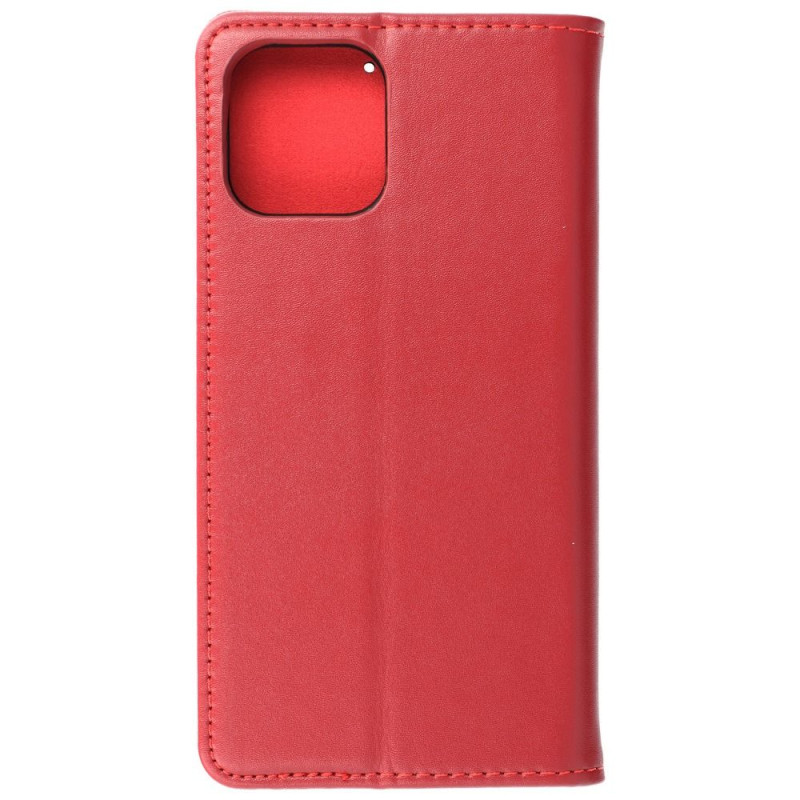 Viedtālruņa atveramais maciņš Apple iPhone 12 Pro Leather Case Maroon