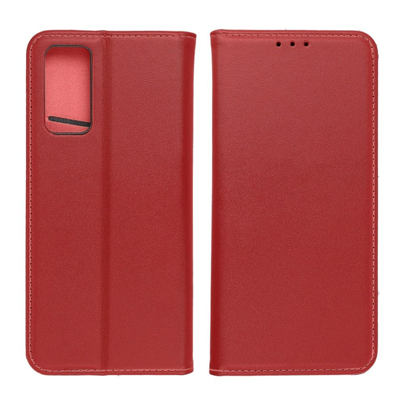 Viedtālruņa atveramais maciņš Apple iPhone 12 Pro Leather Case Maroon