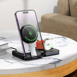 Universal Wireless charger 3in1 15W CQ11 Melns