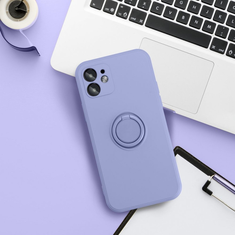 Viedtālruņa aizmugurējais vāciņš Apple Iphone 16 Silicone Ring Violet