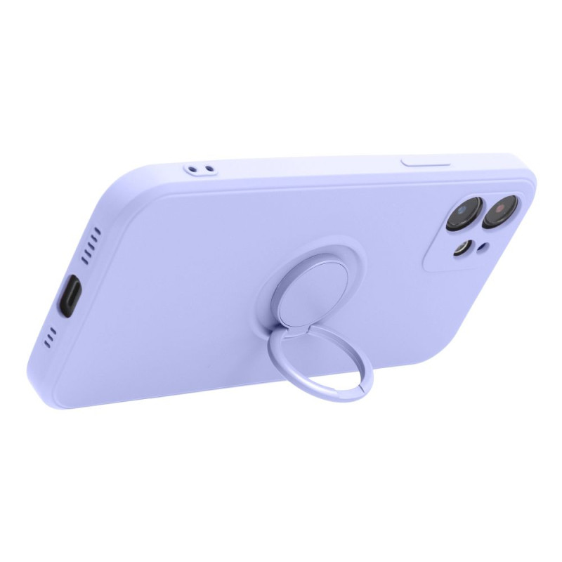 Viedtālruņa aizmugurējais vāciņš Apple Iphone 16 Silicone Ring Violet