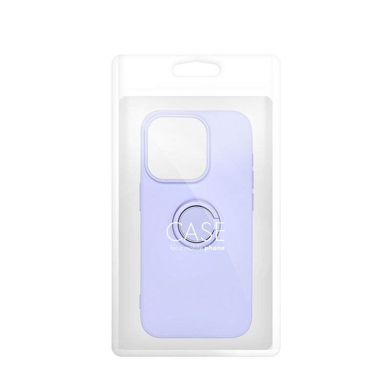 Viedtālruņa aizmugurējais vāciņš Apple Iphone 16 Silicone Ring Violet