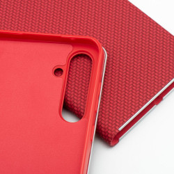 Viedtālruņa aizmugurējais vāciņš Samsung Galaxy A51 Luna Book Carbon Red