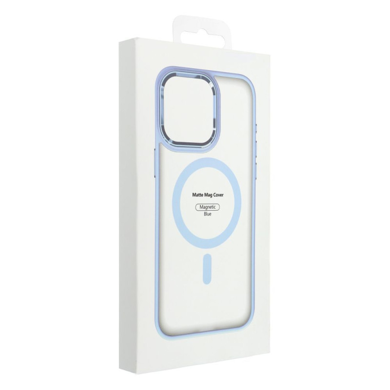 Viedtālruņa aizmugurējais vāciņš Apple iPhone 16 Pro Max Matte Mag Cover Blue
