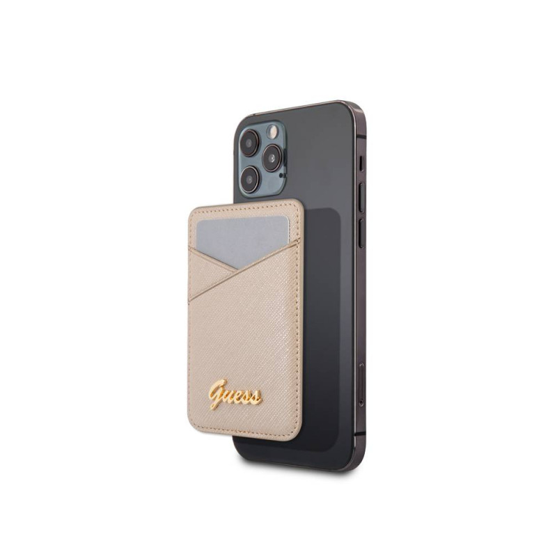 Viedtālruņa karšu kabatiņa Cardslot Metal Logo Gold