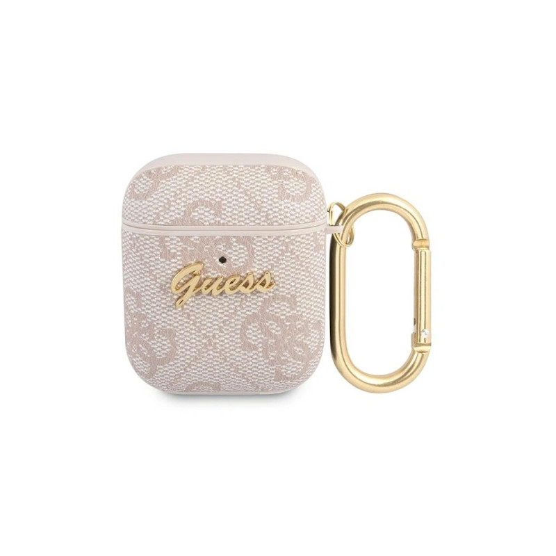 Bezvadu austiņu apvalks Apple Script Metal Collection Pink