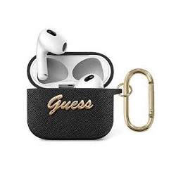 Bezvadu austiņu apvalks Apple Saffiano collection Black