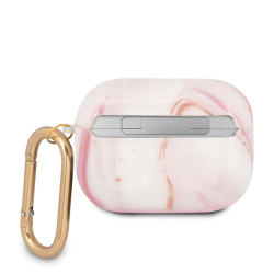 Bezvadu austiņu apvalks Apple Shiny Marble Pink