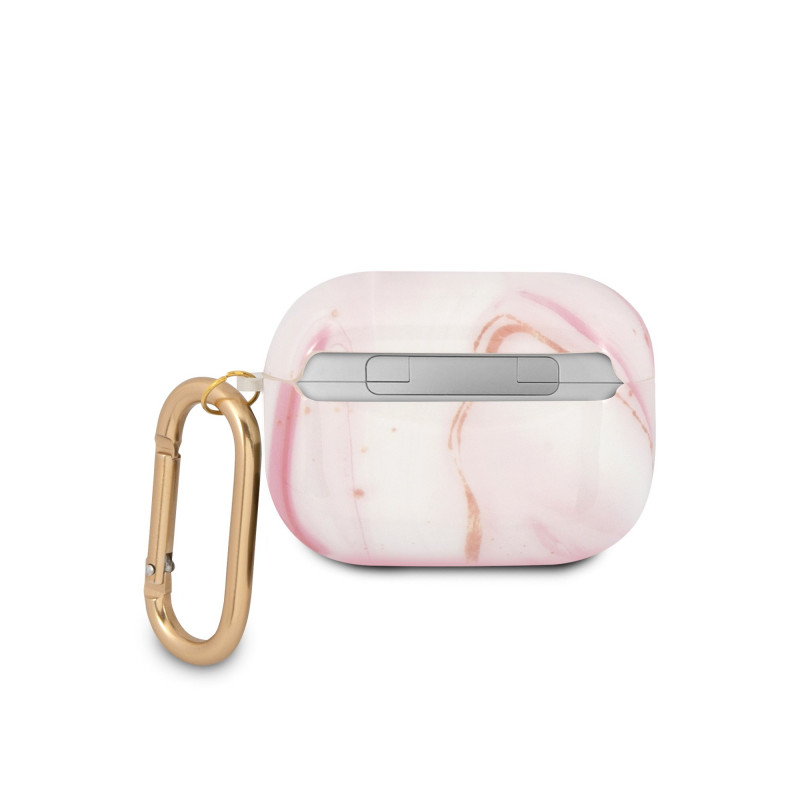 Bezvadu austiņu apvalks Apple Shiny Marble Pink