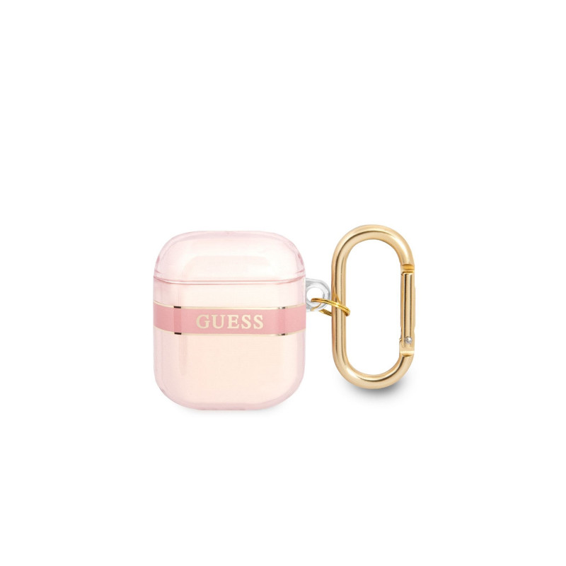 Bezvadu austiņu apvalks Apple Stripe Collection Pink, With Design