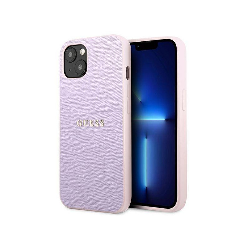 Viedtālruņa aizmugurējais vāciņš Apple iPhone 13 Leather Saffiano Purple