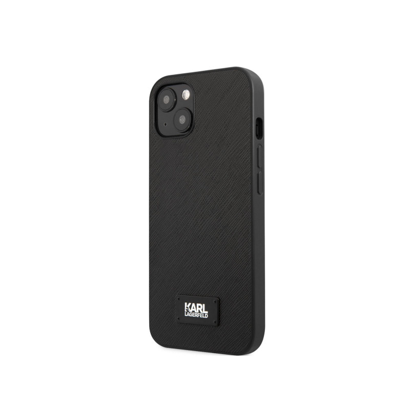 Viedtālruņa aizmugurējais vāciņš Apple iPhone 13 Mini Saffiano Plaque Black