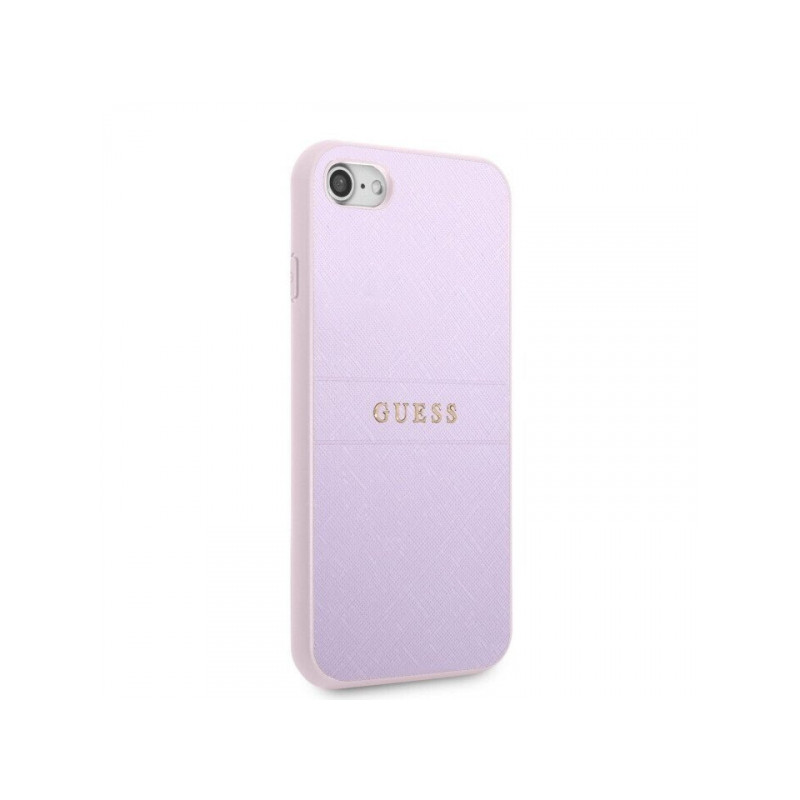 Viedtālruņa aizmugurējais vāciņš Apple iPhone 7 / 8 / SE 20 / SE 22 Leather Saffiano Purple