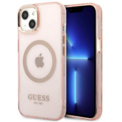 Viedtālruņa aizmugurējais vāciņš Apple Iphone 15 Hardcase Mag Rose Gold, Transparent
