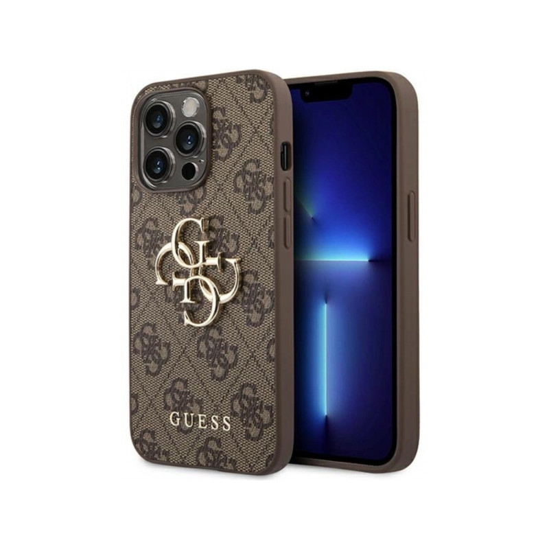 Viedtālruņa aizmugurējais vāciņš Apple iPhone 14 Pro 4G Metal Logo Brown