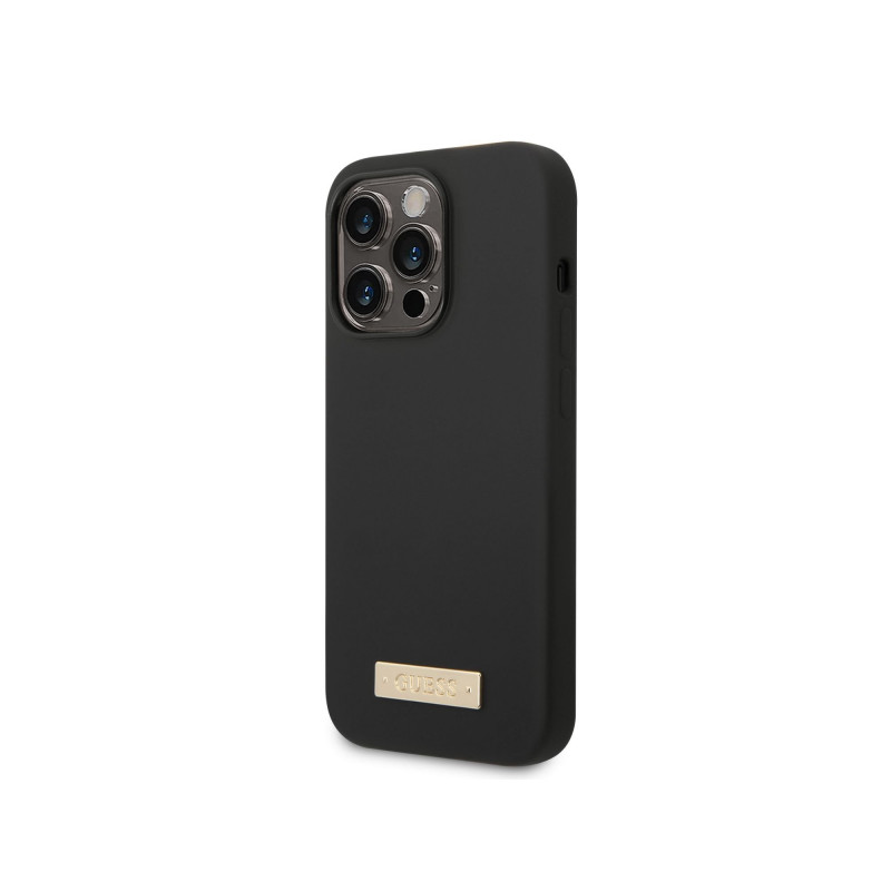Viedtālruņa aizmugurējais vāciņš Apple iPhone 14 Pro Metal Logo Mag Black